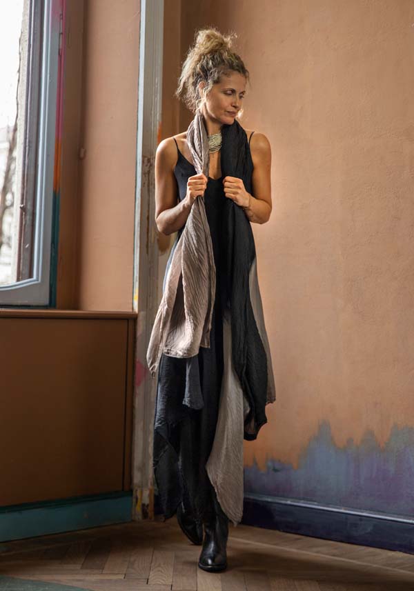 Rose & Lini MARC LE BIHAN BLACK & GREY “SCARF 0905”