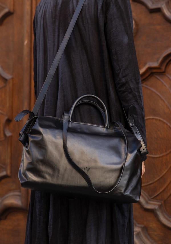 Rose & Lini MARSÈLL “4 DRITTA” BLACK LEATHER BAG