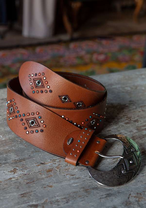 Rose & Lini NANNI “822” CHOCO LEATHER BELT