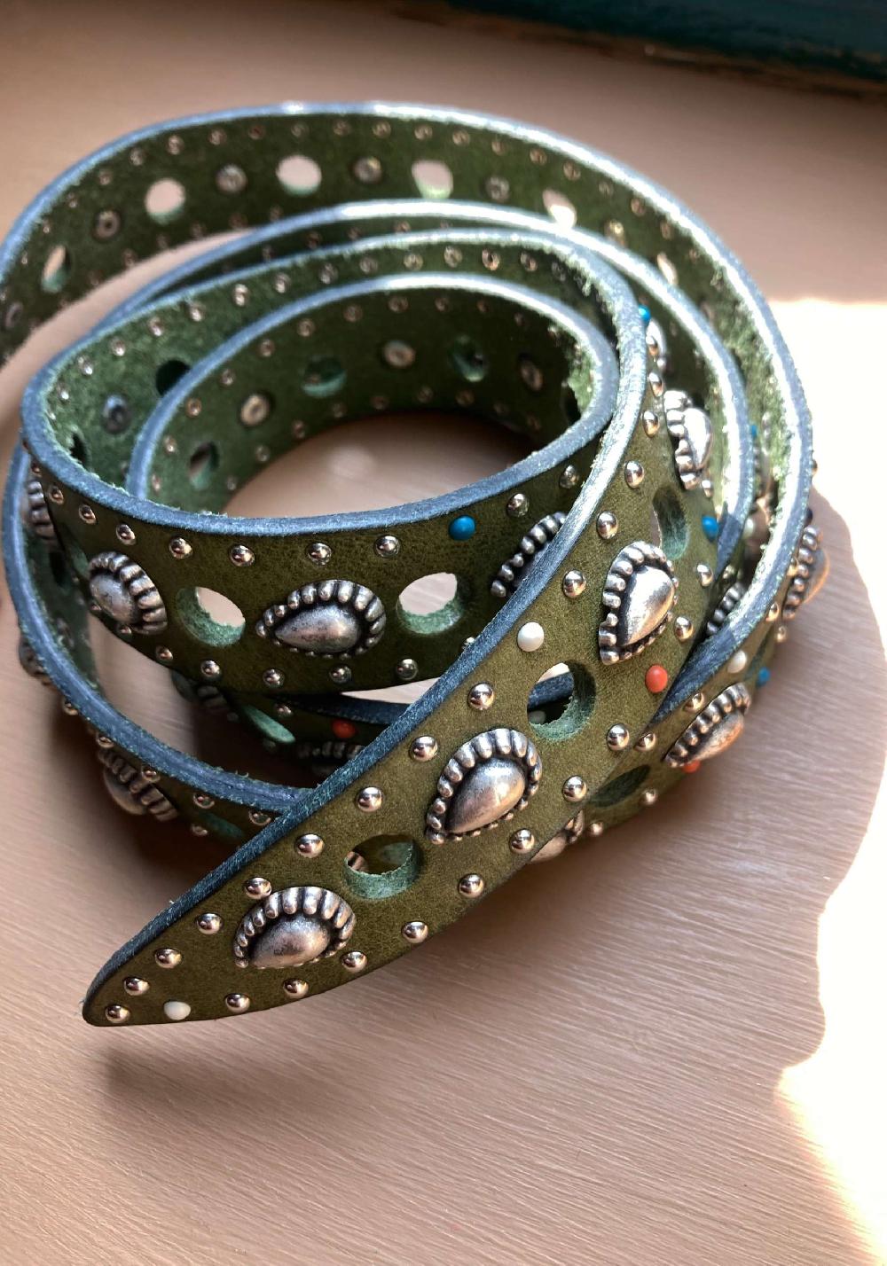 Rose & Lini NANNI MILITARY STUDDED LEATHER “BELT 336”