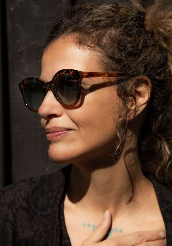 Rose & Lini NATHALIE BLANC BROWN & TURTLE SUNGLASSES