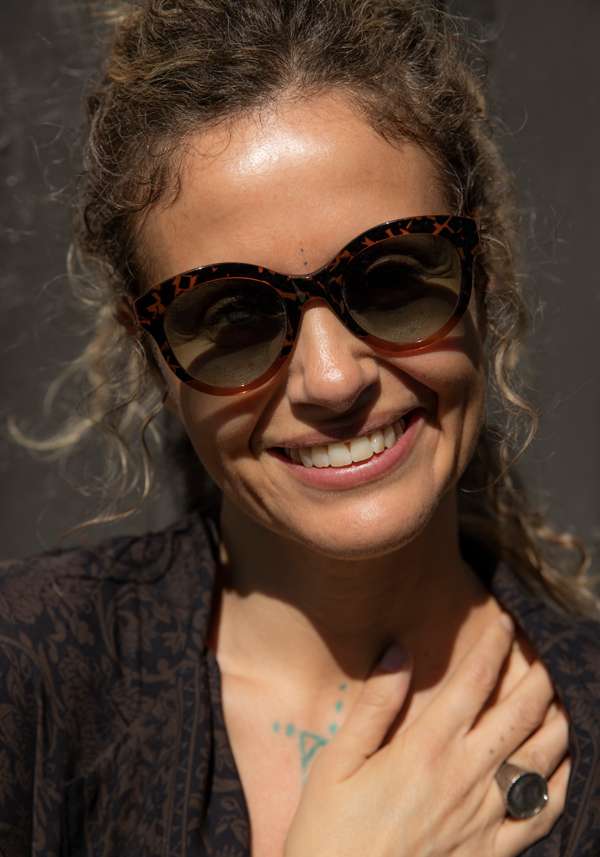 Rose & Lini NATHALIE BLANC BROWN & TURTLE SUNGLASSES