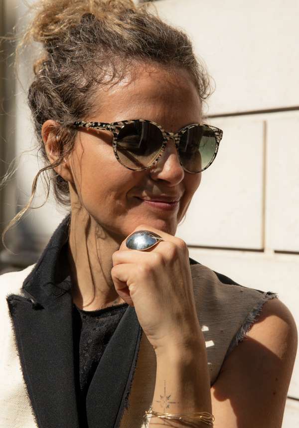 Rose & Lini NATHALIE BLANC “SWANN” SUNGLASSES