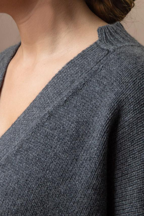 Rose & Lini OYUNA CASHMERE “CARDIGAN AIRE” SLATE GREY
