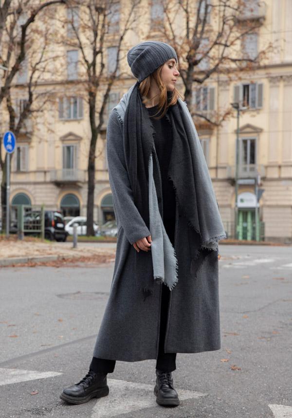 Rose & Lini OYUNA CASHMERE “ITUMI” SLATE GREY COAT