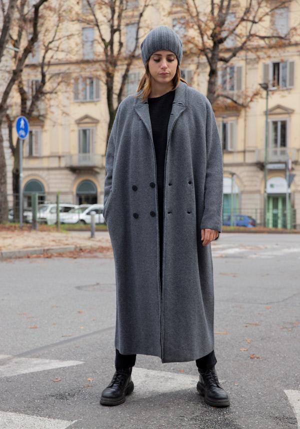 Rose & Lini OYUNA CASHMERE “ITUMI” SLATE GREY COAT