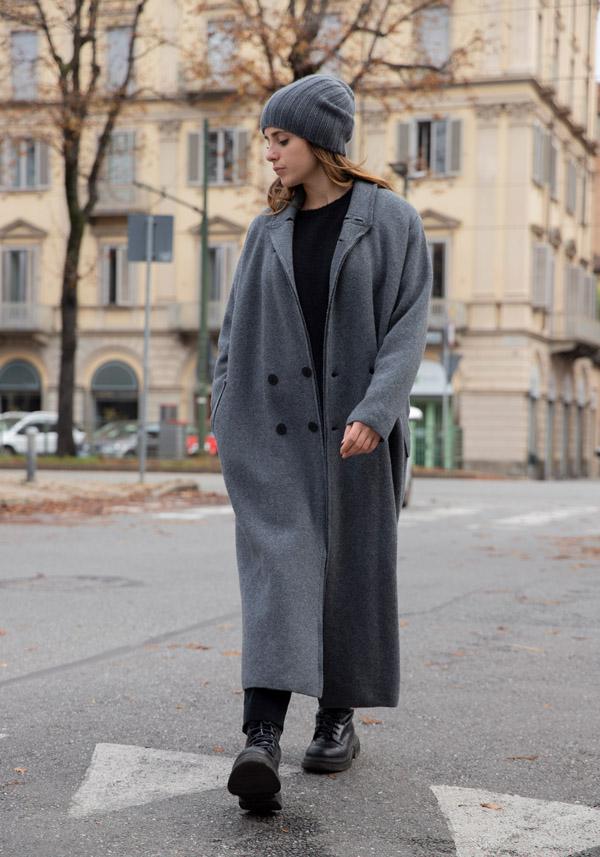 Rose & Lini OYUNA CASHMERE “ITUMI” SLATE GREY COAT
