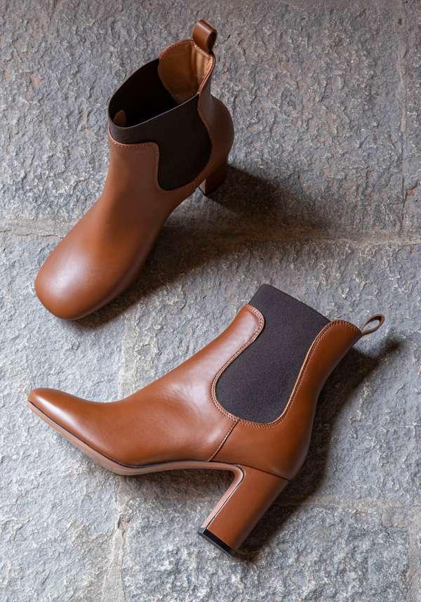 Rose & Lini PELLICO “APEMA” BROWN ANKLE BOOTS
