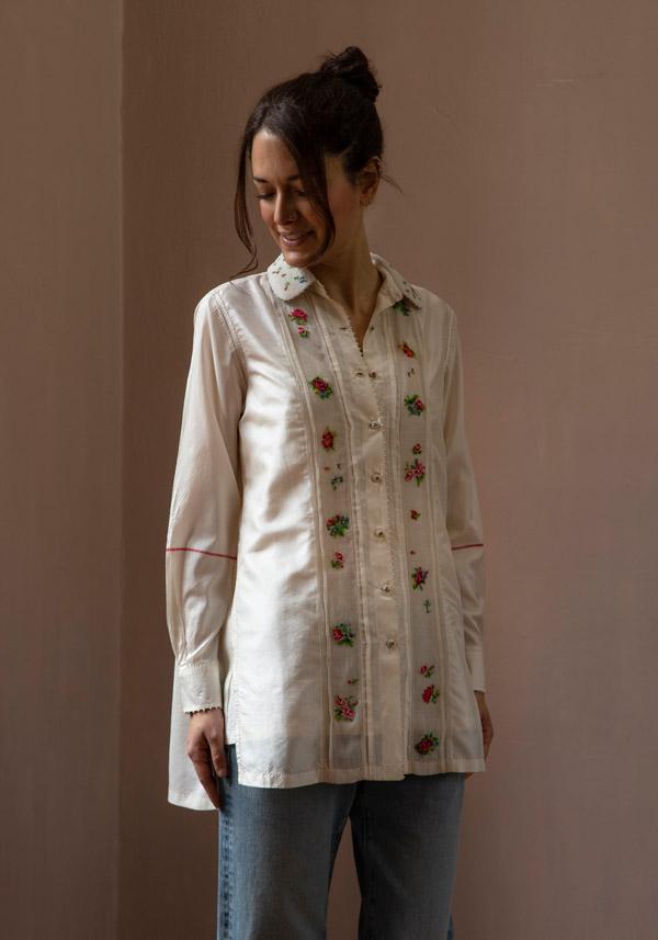 Rose & Lini PERO “PLA01” PEARL EMBROIDERED SHIRT