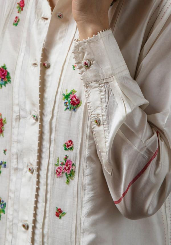 Rose & Lini PERO “PLA01” PEARL EMBROIDERED SHIRT