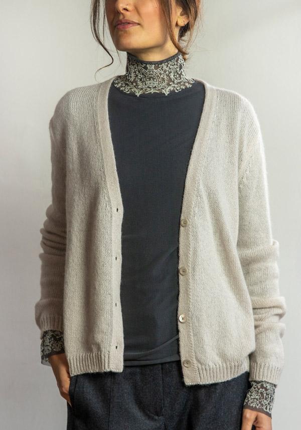 Rose & Lini PRIVATE 0204 CASHMERE “182” SABLE CARDIGAN