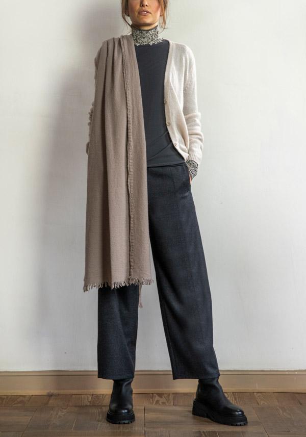 Rose & Lini PRIVATE 0204 CASHMERE “182” SABLE CARDIGAN