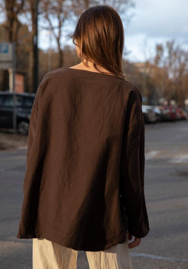 Rose & Lini RISA NAKAMURA COTTON “TOP F” BROWN