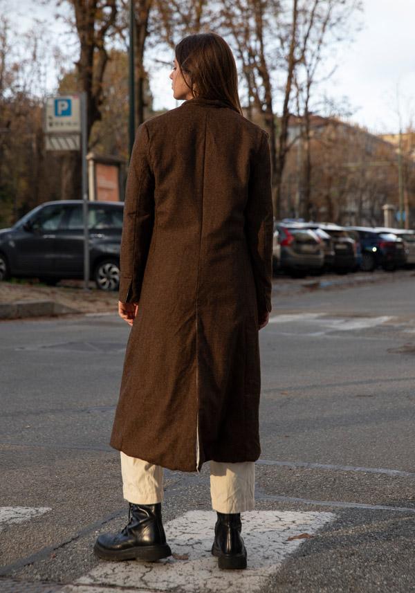 Rose & Lini RISA NAKAMURA WOOL “COAT F” BROWN