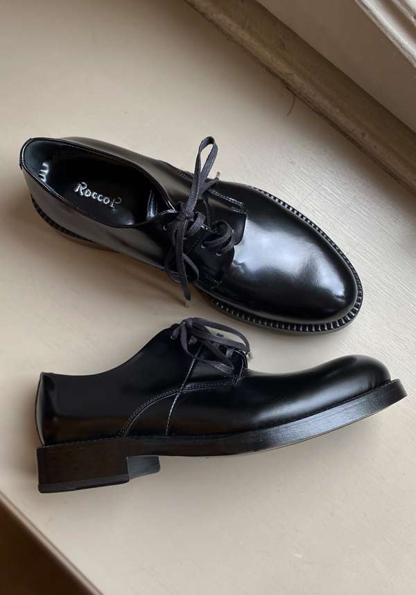 Rose & Lini ROCCO P. “SHOES 17612” BLACK LEATHER SHOES