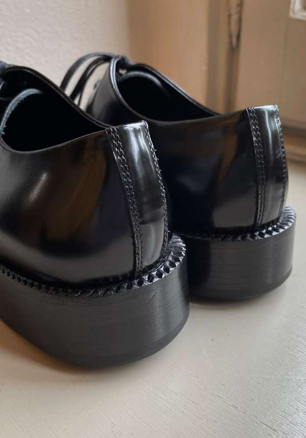 Rose & Lini ROCCO P. “SHOES 17612” BLACK LEATHER SHOES