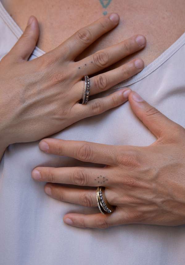 Rose & Lini ROSAMARIA “BRENNON” DIAMONDS COPPER RING