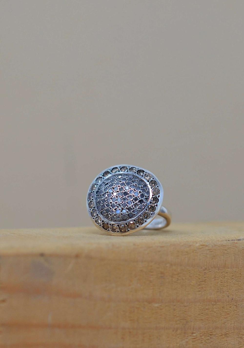 Rose & Lini ROSAMARIA “JULIA” DIAMONDS SILVER RING