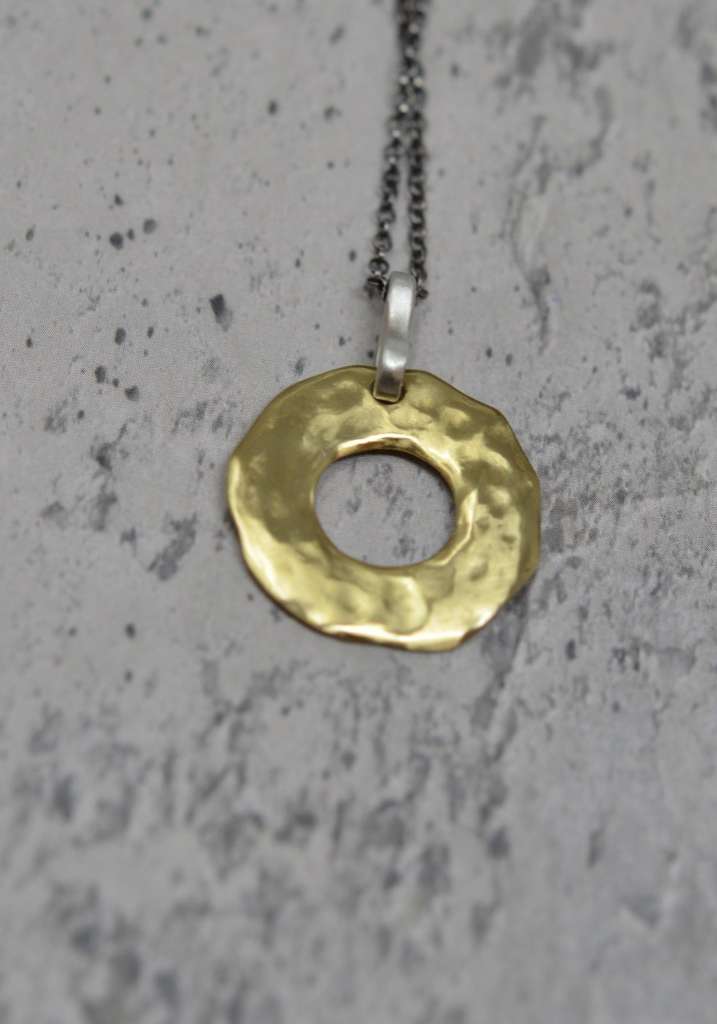Rose & Lini ROSAMARIA ROUND BRONZE PENDANT NECKLACE