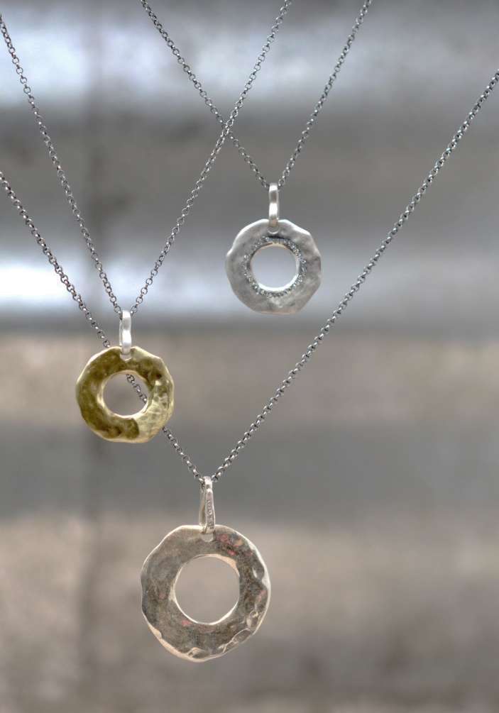 Rose & Lini ROSAMARIA ROUND BRONZE PENDANT NECKLACE