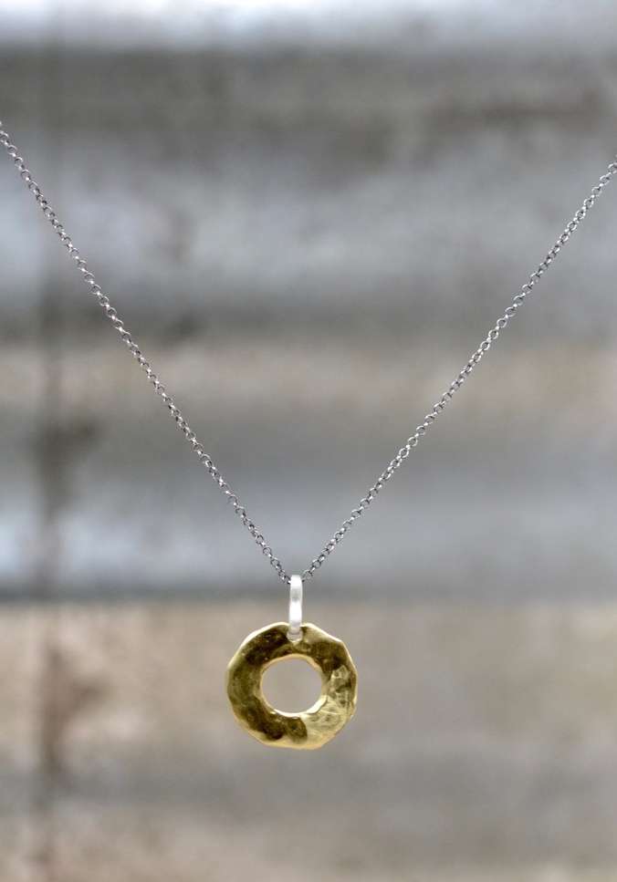 Rose & Lini ROSAMARIA ROUND BRONZE PENDANT NECKLACE