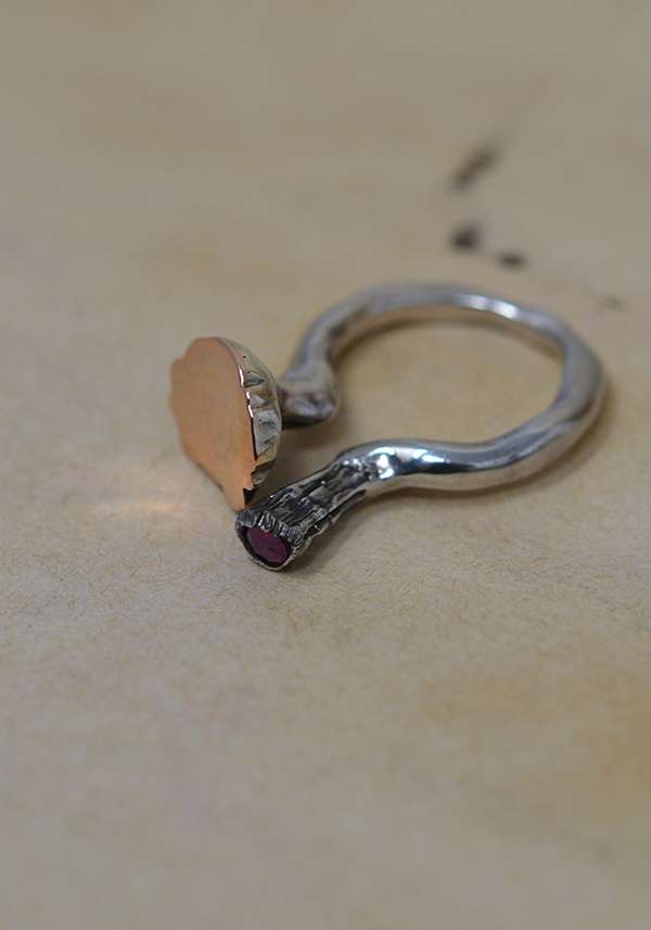Rose & Lini ROSAMARIA SILVER AND GOLD “TZIKA” RING