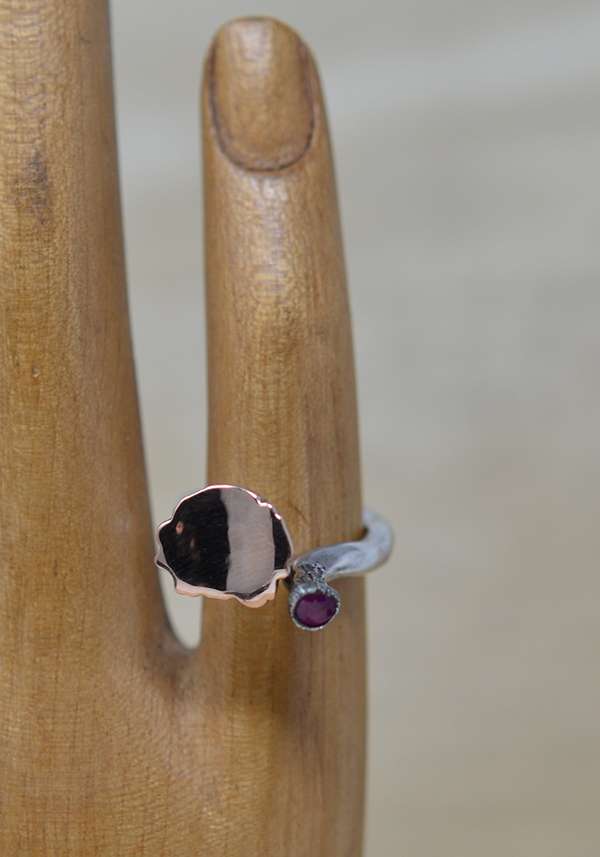 Rose & Lini ROSAMARIA SILVER AND GOLD “TZIKA” RING