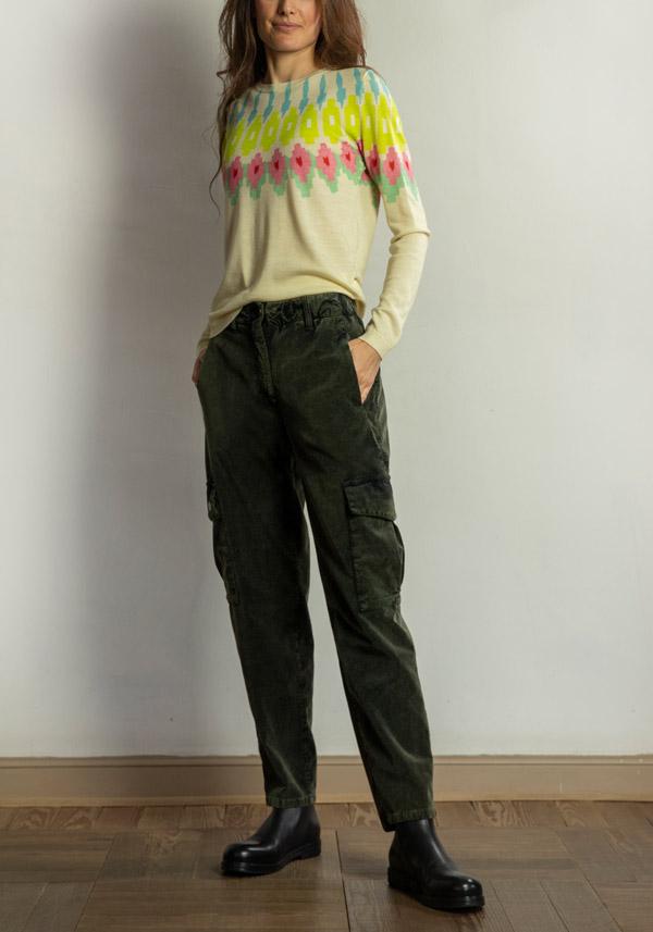 Rose & Lini ROSE & LINI COTTON “ALICUDI” GREEN PANTS
