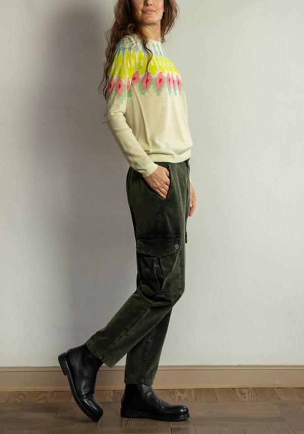 Rose & Lini ROSE & LINI COTTON “ALICUDI” GREEN PANTS