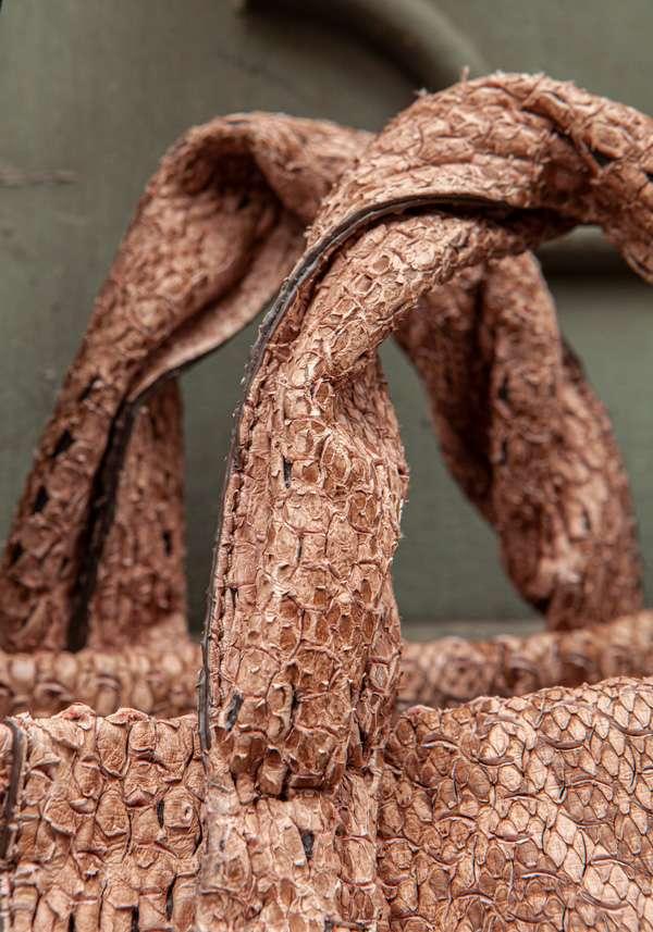 Rose & Lini SIMONA TAGLIAFERRI NUDE PYTHON SOFT BAG