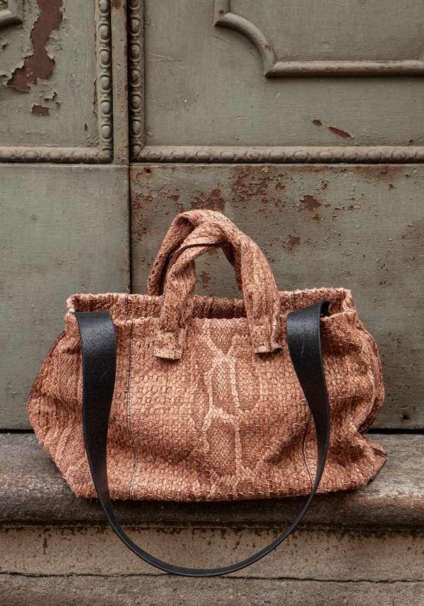 Rose & Lini SIMONA TAGLIAFERRI NUDE PYTHON SOFT BAG