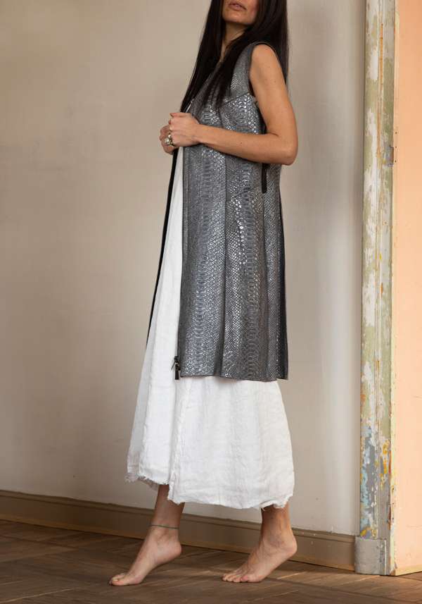 Rose & Lini SIMONA TAGLIAFERRI SILVER PYTHON GILET