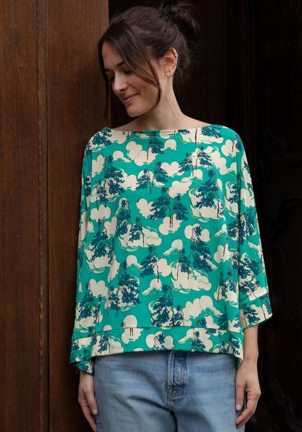 Rose & Lini SIYU MINT “1186” PATTERNED TOP