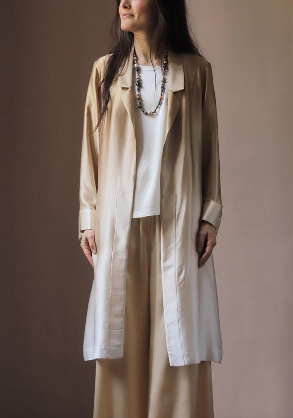 Rose & Lini SLEEP NO MORE SILK “SNM04” GOLD DUSTY COAT