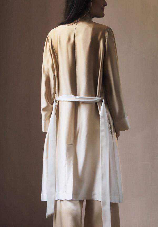 Rose & Lini SLEEP NO MORE SILK “SNM04” GOLD DUSTY COAT