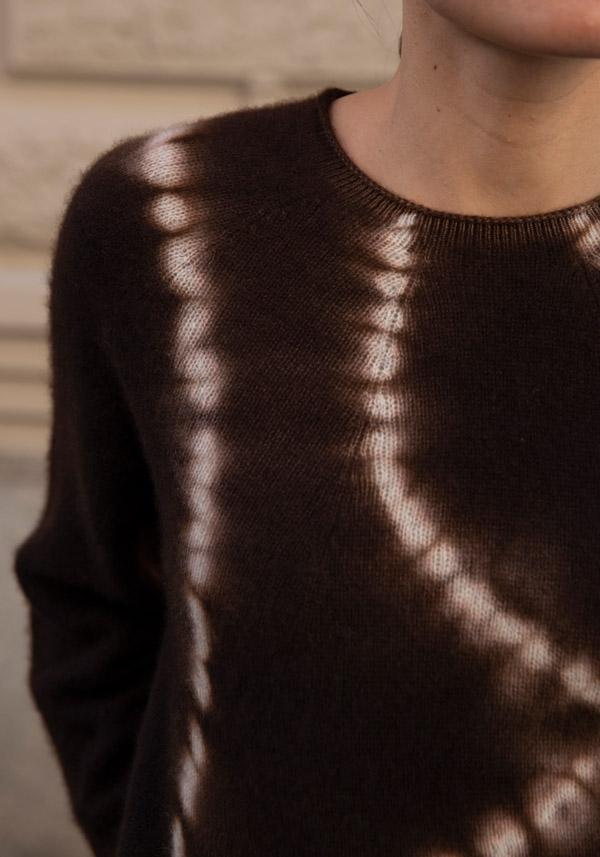 Rose & Lini SUZUSAN CASHMERE “PULL 3028” BROWN & GREY