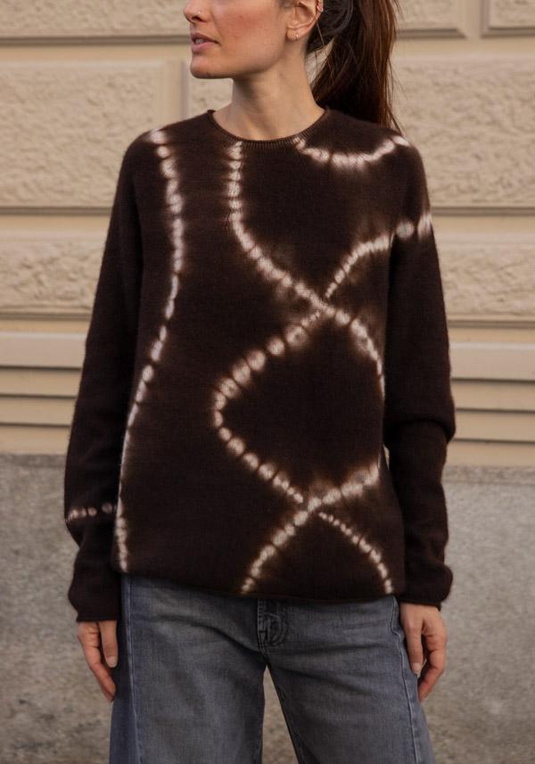Rose & Lini SUZUSAN CASHMERE “PULL 3028” BROWN & GREY