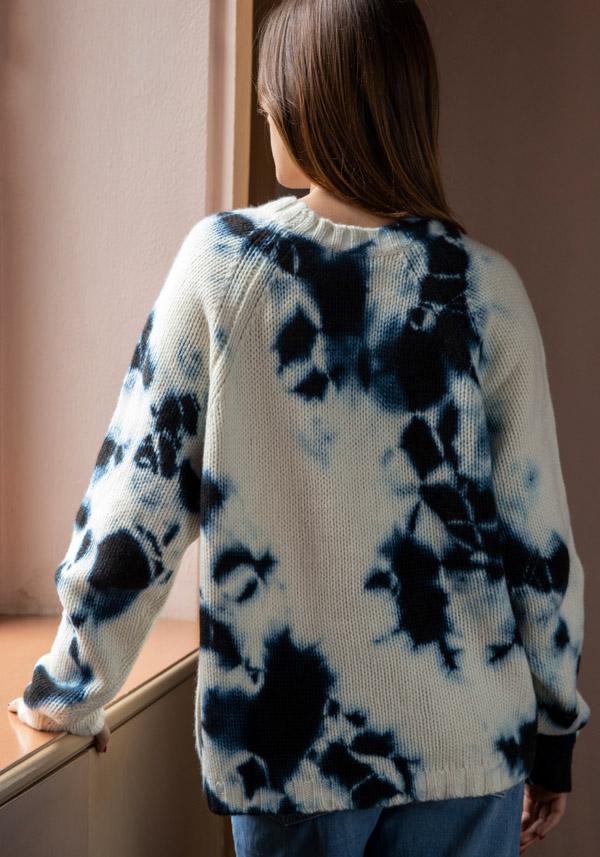 Rose & Lini SUZUSAN CASHMERE “PULL 3083” BLACK & NATURAL