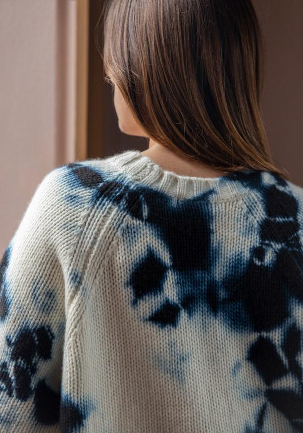 Rose & Lini SUZUSAN CASHMERE “PULL 3083” BLACK & NATURAL