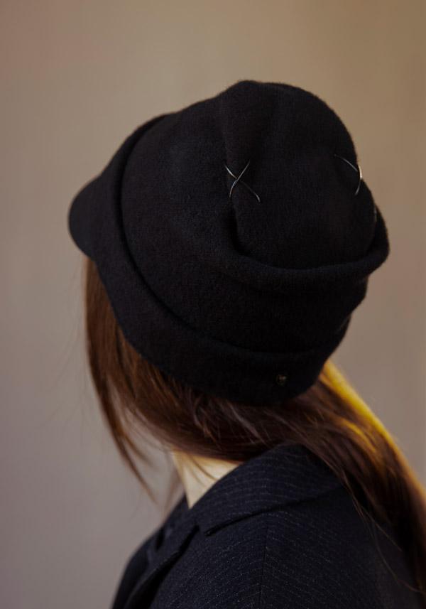Rose & Lini YESEY “MINI FBI” BLACK WOOL HAT