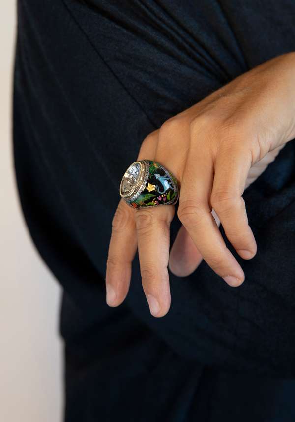 Rose & Lini SIMONA TAGLIAFERRI “CARONTE” HAND-DRAWN RING
