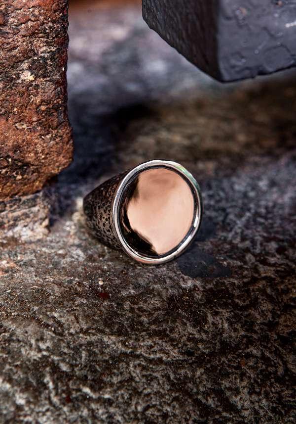 Rose & Lini SIMONA TAGLIAFERRI SMALL “MOON RING J175” PINK GOLD