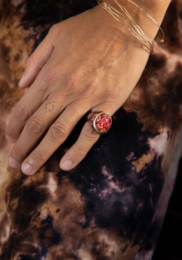 Rose & Lini SIMONA TAGLIAFERRI “VIRGILIO” HAND-DRAWN RING