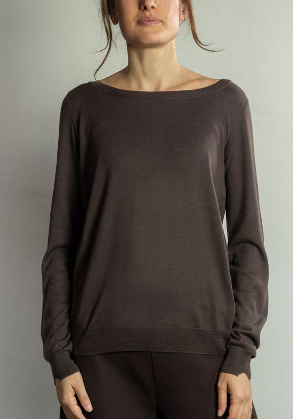 Rose & Lini STEFANO MORTARI SILK & CASHMERE “SWEATER 5105” BROWN
