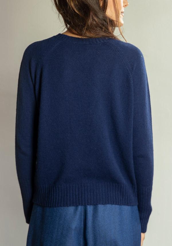 Rose & Lini THAT’S ALYKI CASHMERE “CORINNE” NEPTUNE SWEATER