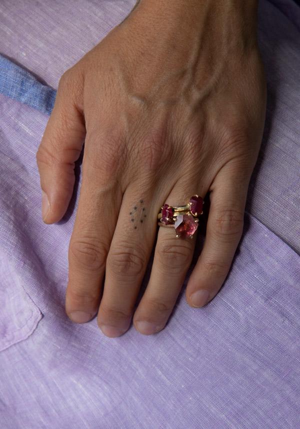 Rose & Lini VARIANCE OBJECTS “RUBY SMALL STONE” GOLD RING || Size 54