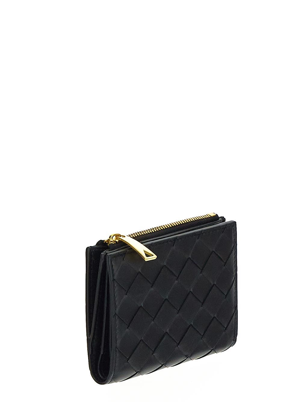 Oluxury Bottega Veneta Small Intrecciato Bi-Fold Zip Wallet