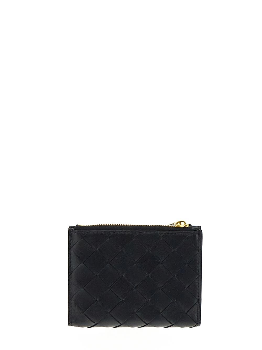 Oluxury Bottega Veneta Small Intrecciato Bi-Fold Zip Wallet