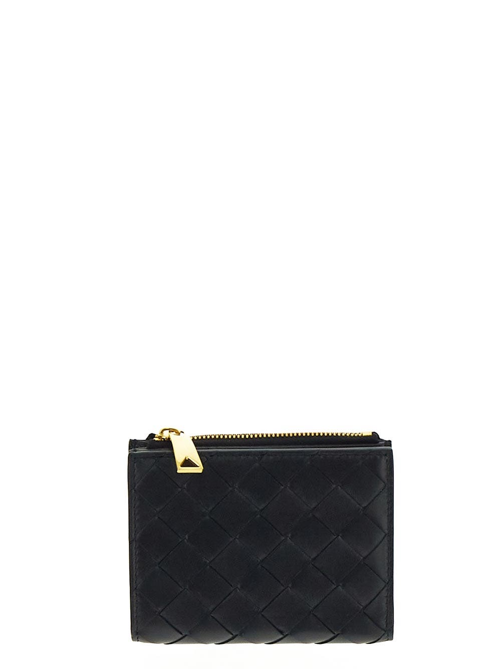 Oluxury Bottega Veneta Small Intrecciato Bi-Fold Zip Wallet