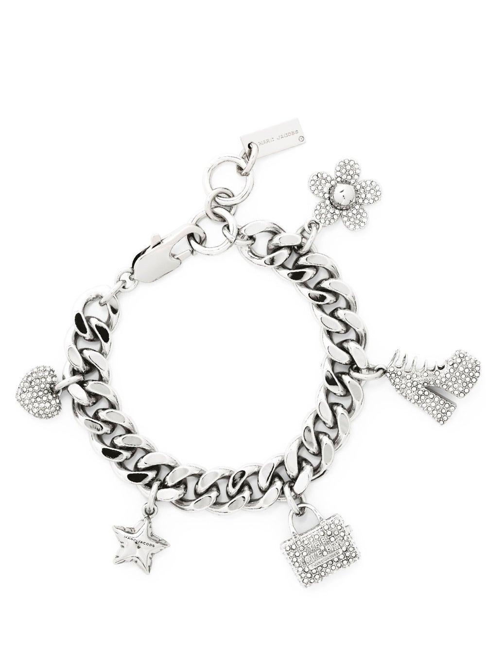 Oluxury Marc Jacobs The Pave Mini Icon Charm Bracelet